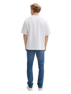 Tom Tailor TTaedan straight jeans met stretch, Used Mid Stone Blue