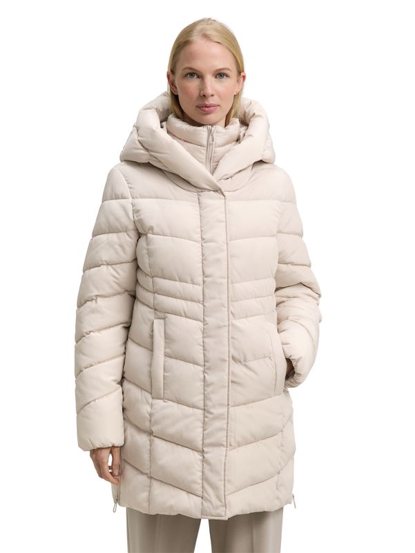 Tom Tailor Pufferjas in 2-in-1-look, cold beige