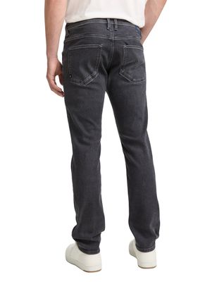 Tom Tailor TTaedan straight jeans met stretch, used dark stone grey denim