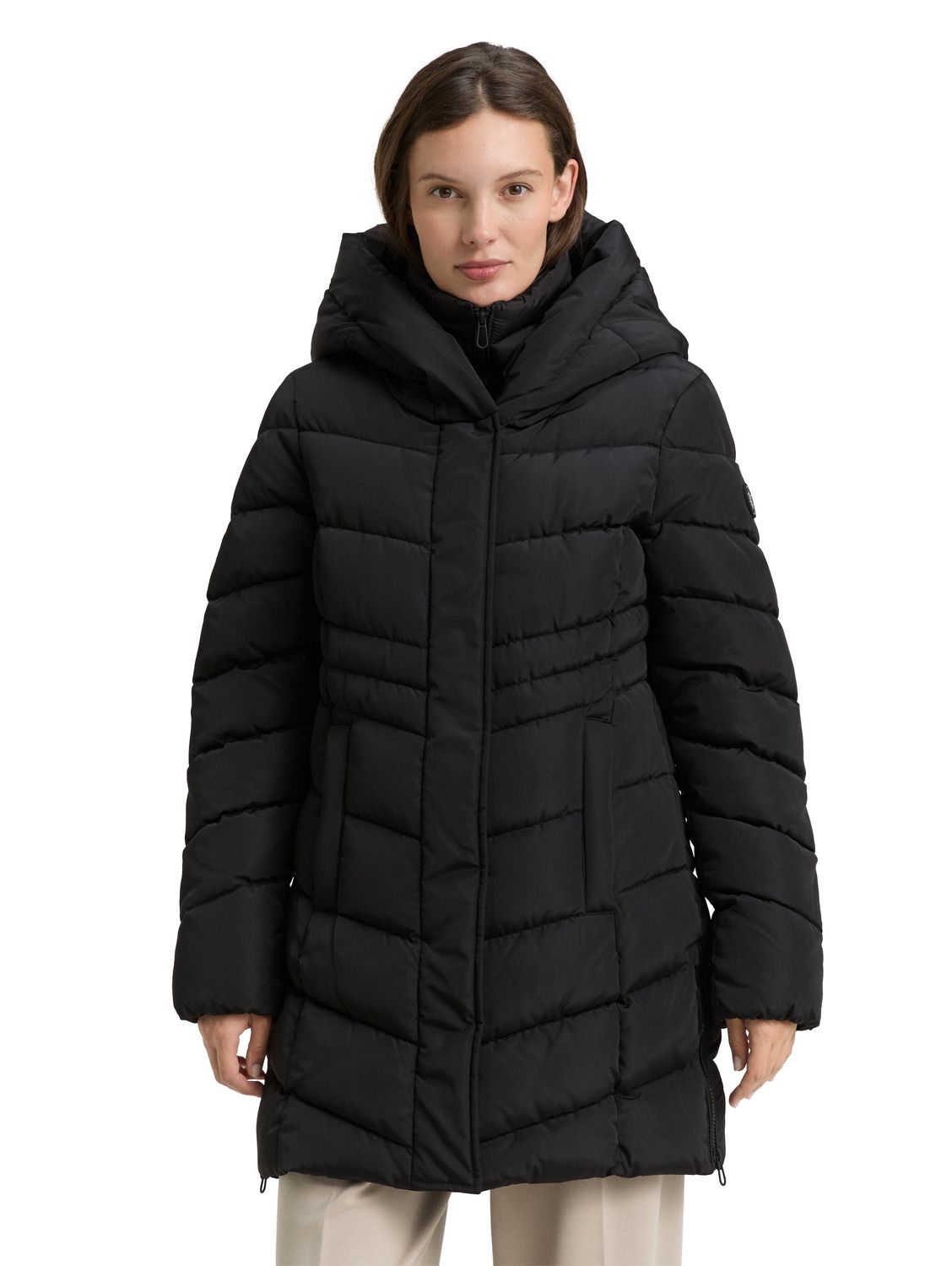 Tom Tailor Pufferjas in 2-in-1-look, deep black