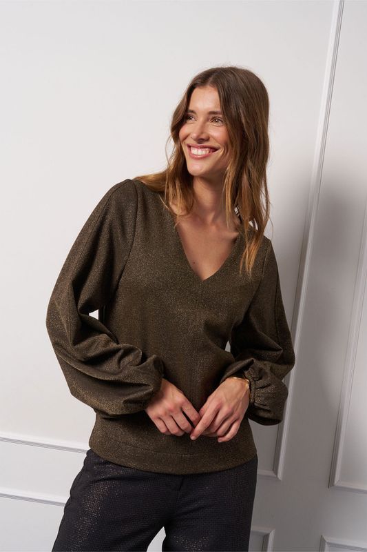 Studio Anneloes Claudina sparkle top, gold