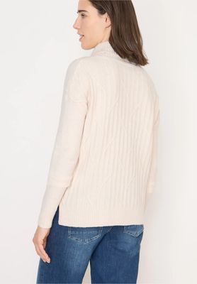 Cecil Cosy graphic rollneck, light greige