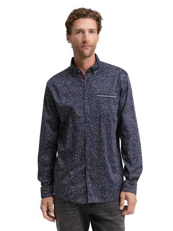 Tom Tailor Regular fit overhemd met patroon, navy irregular small design