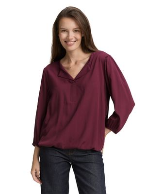 Tom Tailor Blouse van viscose, bordeaux red Tom Tailor Blouse van viscose, bordeaux red