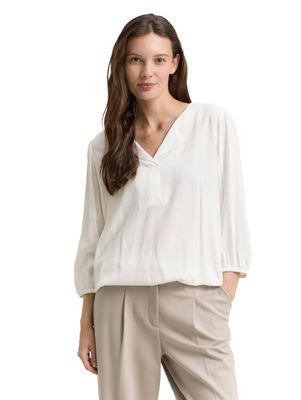 Tom Tailor Blouse van viscose, Whisper White Tom Tailor Blouse van viscose, Whisper White