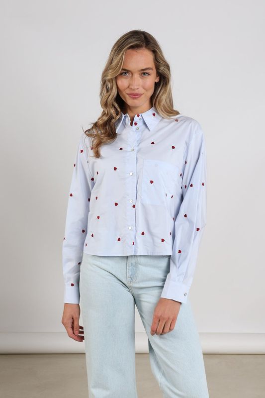 Nukus Sorrento Blouse Heart, Sky/Kiss