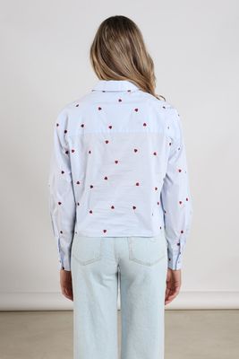 Nukus Sorrento Blouse Heart, Sky/Kiss