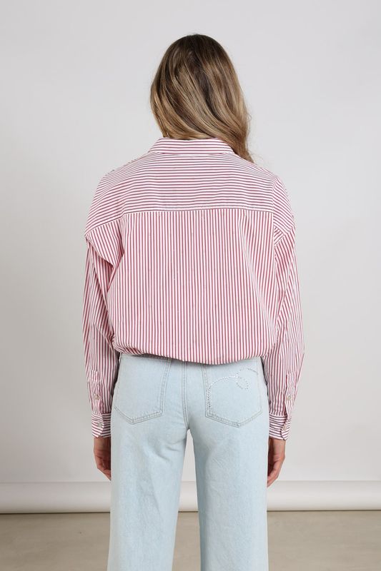 Nukus Ariana Blouse Stripe, Kiss/Offwhite