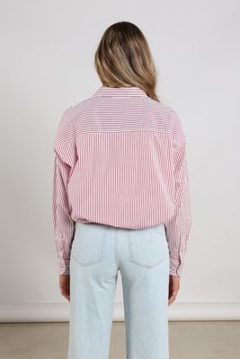 Nukus Ariana Blouse Stripe, Kiss/Offwhite
