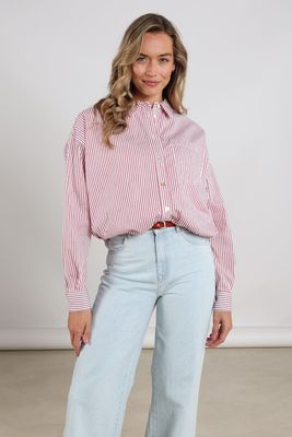 Nukus Ariana Blouse Stripe, Kiss/Offwhite Nukus Ariana Blouse Stripe, Kiss/Offwhite