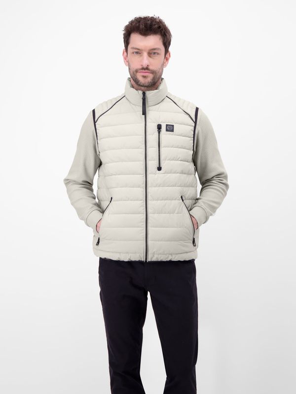Lerros Gewatteerd vest met voering, pearl grey