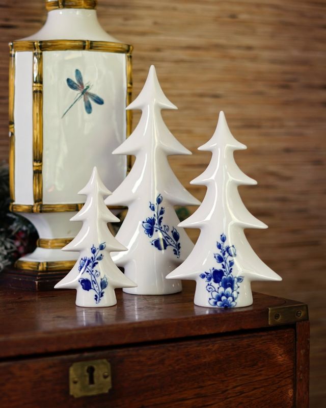 Kerstboom groot - Delfts blauw - Keramiek - 27,5 cm, delfts blauw