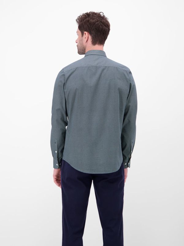 Lerros Overhemd met lange mouwen en ruitjesmotief , arctic blue