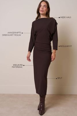 Studio Anneloes Ineke LS Dress, espresso