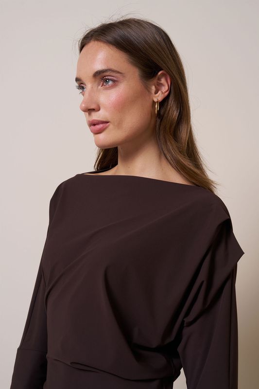 Studio Anneloes Ineke LS Dress, espresso