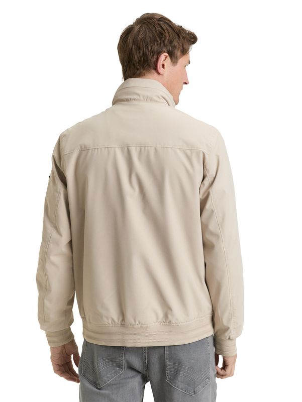 Tom Tailor jas met capuchon in opstaande kraag, Cashew Beige