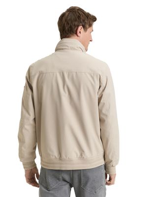 Tom Tailor jas met capuchon in opstaande kraag, Cashew Beige