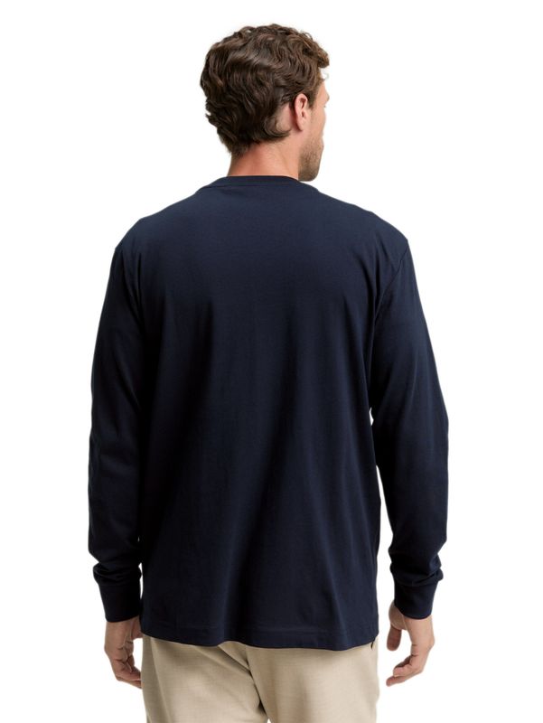 Tom Tailor Longsleeve met logo print, Sky Captain Blue