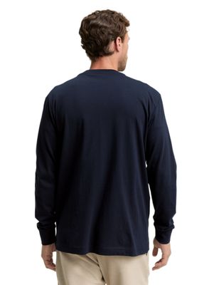 Tom Tailor Longsleeve met logo print, Sky Captain Blue