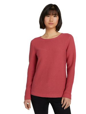 Tom Tailor Gebreide trui met ronde hals, cozy pink Tom Tailor Gebreide trui met ronde hals, cozy pink