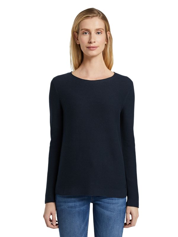 Tom Tailor Gebreide trui met ronde hals, Sky Captain Blue