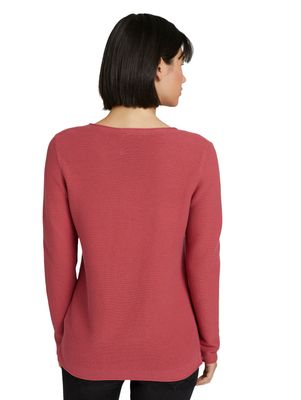 Tom Tailor Gebreide trui met ronde hals, cozy pink