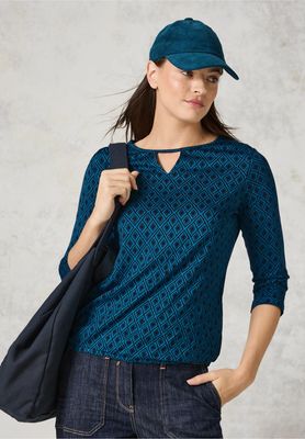 Cecil Minimal Rhomb Print Tun, celestial aqua blue Cecil Minimal Rhomb Print Tun, celestial aqua blue