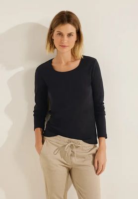 Cecil Basic shirt met lange mouwen, Black Cecil Basic shirt met lange mouwen, Black