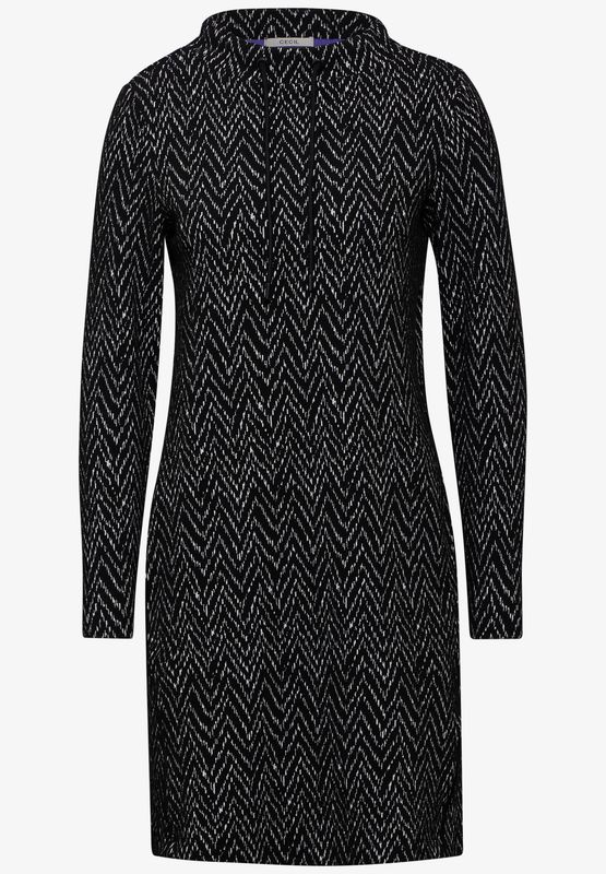 Cecil Jacquard Dress, Black