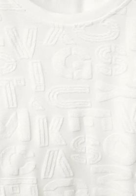 Cecil T-shirt van badstof met print, vanilla white Cecil T-shirt van badstof met print, vanilla white