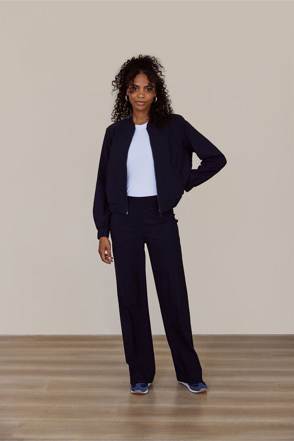 Studio Anneloes Benja bomber jacket, Dark Blue