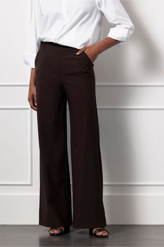 Studio Anneloes Lexie bonded trousers, espresso