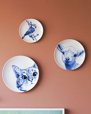Heinen Wandbord Lammetje, delfts blauw