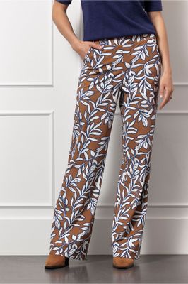Studio Anneloes Marilon leaves trousers, caramel/ink blue