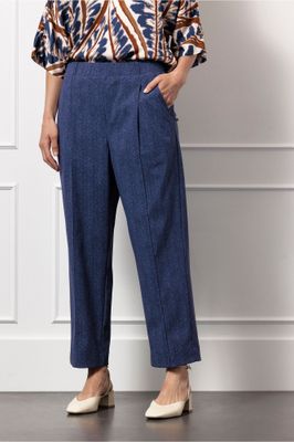 Studio Anneloes Otis herringbone trousers, ink blue