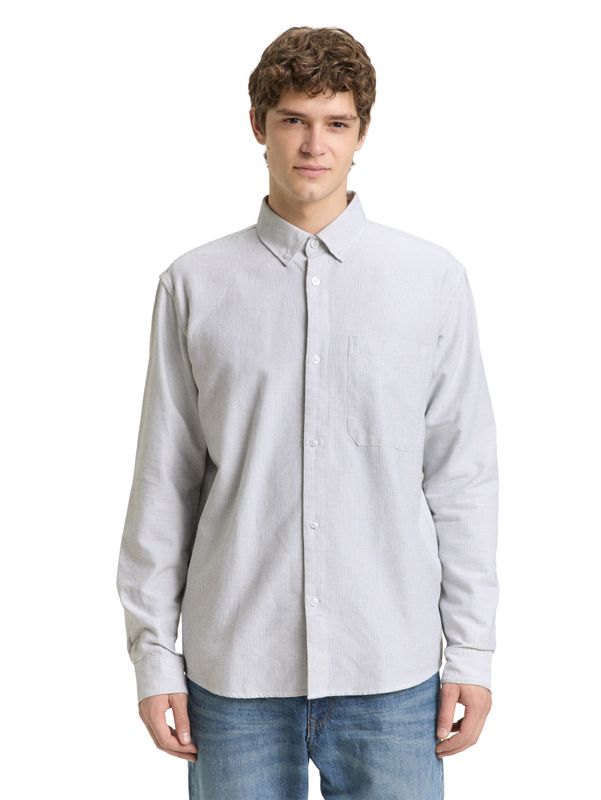 Tom Tailor Relaxed fit overhemd van katoen, white small stripe