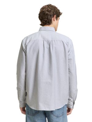 Tom Tailor Relaxed fit overhemd van katoen, white small stripe