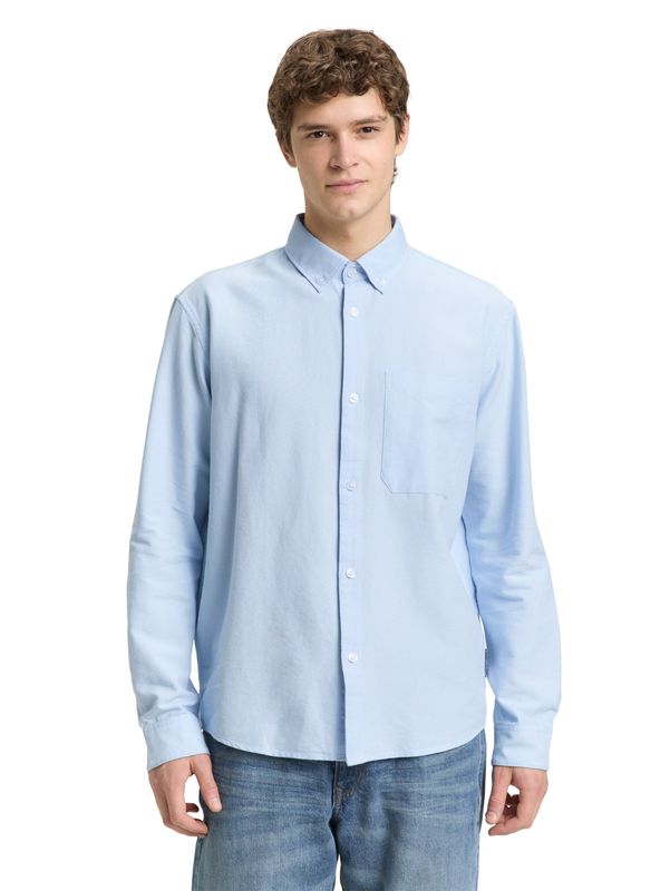 Tom Tailor Relaxed fit overhemd van katoen, light blue small stripe