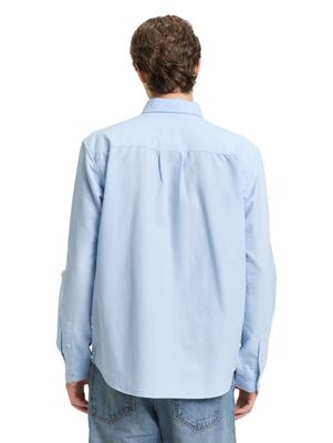Tom Tailor Relaxed fit overhemd van katoen, light blue small stripe