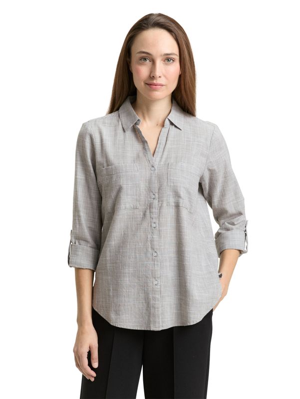 Tom Tailor blouse met borstzakken, cloudy green