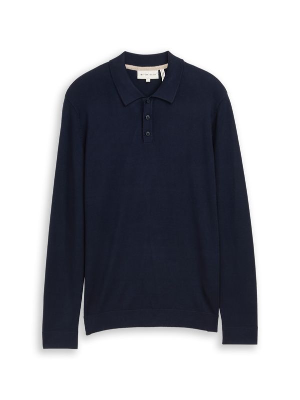 Tom Tailor Polo van zachte gebreide stof, Sky Captain Blue