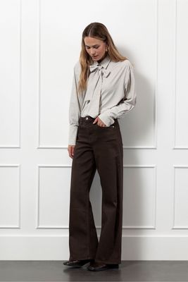 Studio Anneloes Lexie coloured denim trousers, espresso Studio Anneloes Lexie coloured denim trousers, espresso