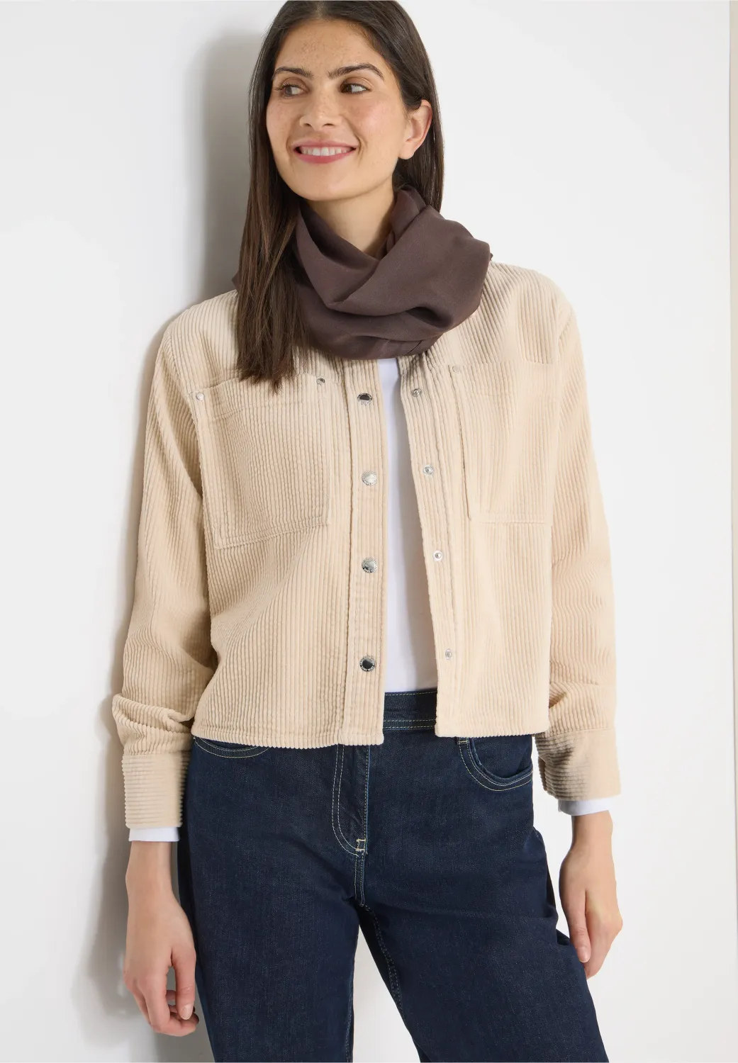 Cecil Sjaal met lus, macchiato brown