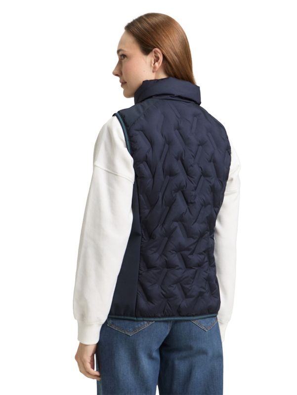 Tom Tailor Hybride lichtgewicht gewatteerd bodywarmer, Sky Captain Blue