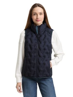 Tom Tailor Hybride lichtgewicht gewatteerd bodywarmer, Sky Captain Blue Tom Tailor Hybride lichtgewicht gewatteerd bodywarmer, Sky Captain Blue