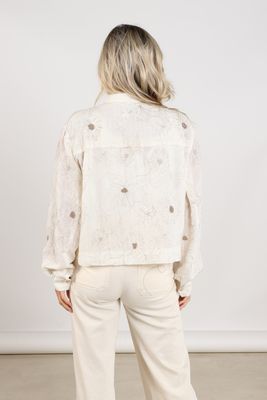 Nukus Adora Blouse Embroidery, Off White