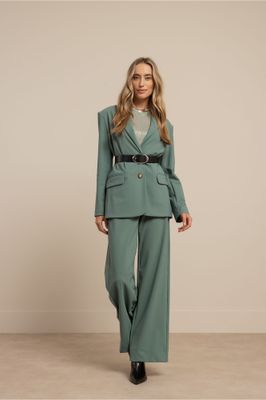 Studio Anneloes Lexie bonded trousers, dark sage green Studio Anneloes Lexie bonded trousers, dark sage green