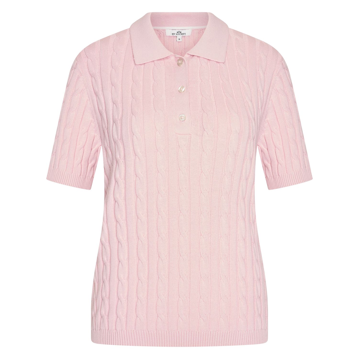 HV Society Knitted polo Anna, Soft Pink