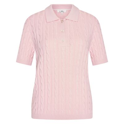 HV Society Knitted polo Anna, Soft Pink HV Society Knitted polo Anna, Soft Pink