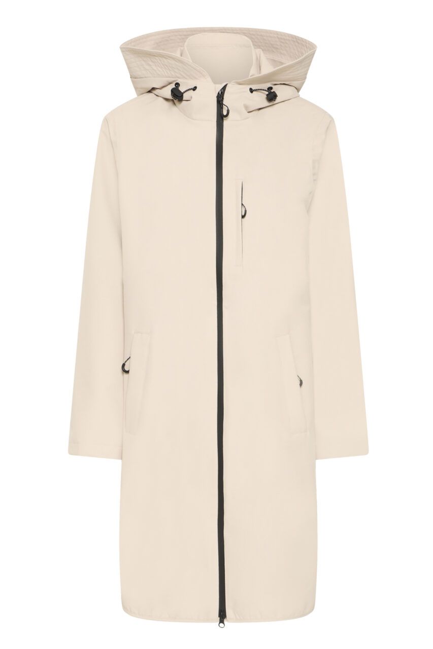 Fransa Shell jacket long, Oxford Tan